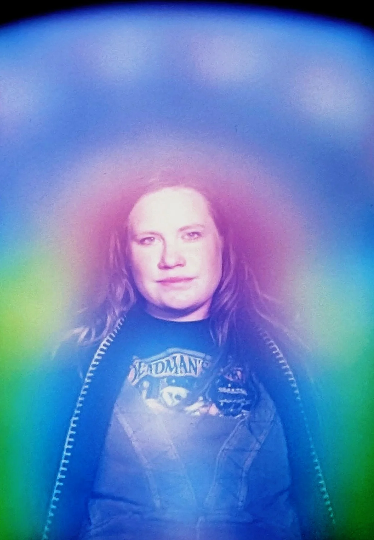 Blue and Magenta Aura Portrait