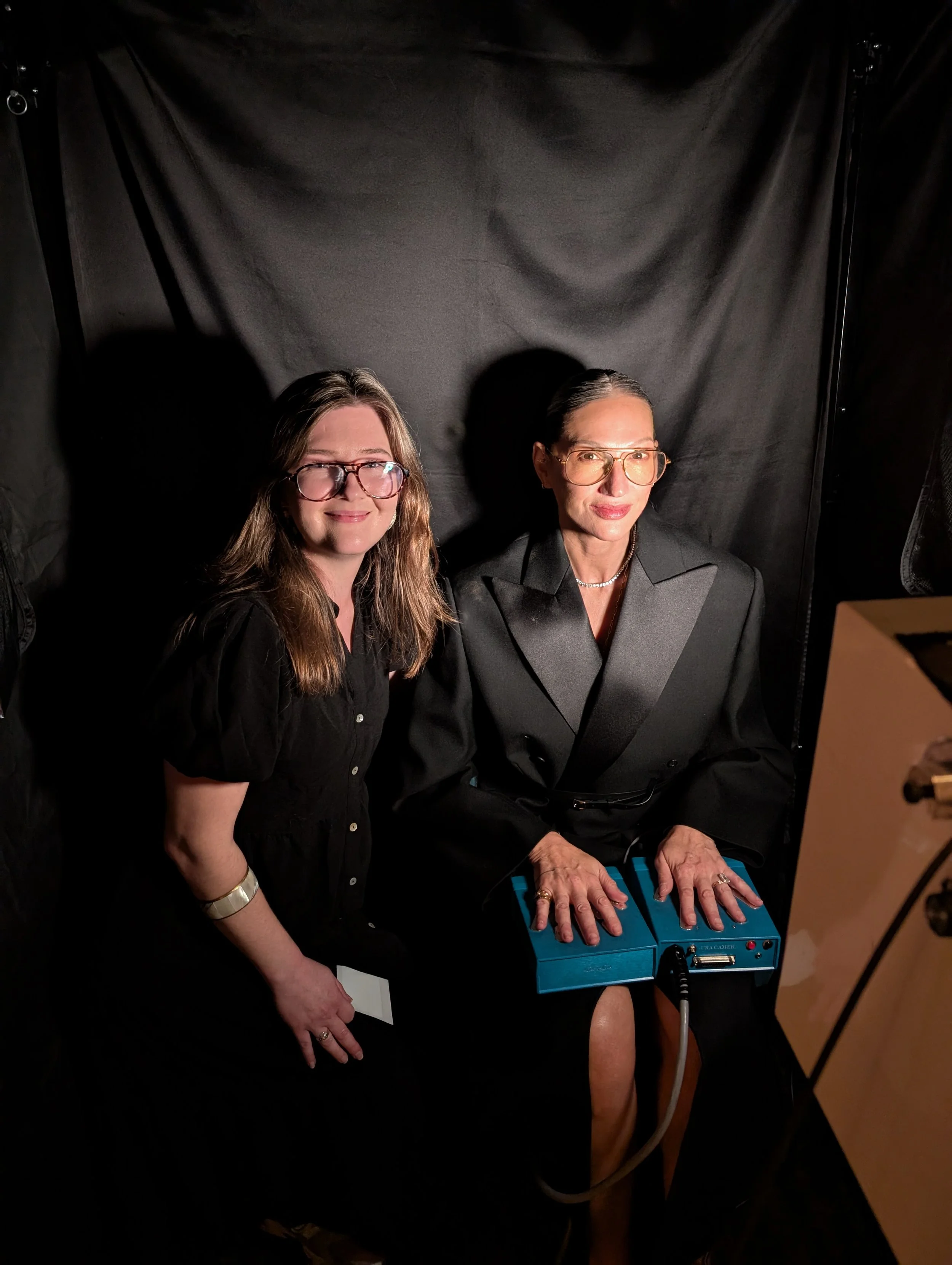 Jenna Lyons in the Inner Light Aura Photobooth at Mastercard in NYC