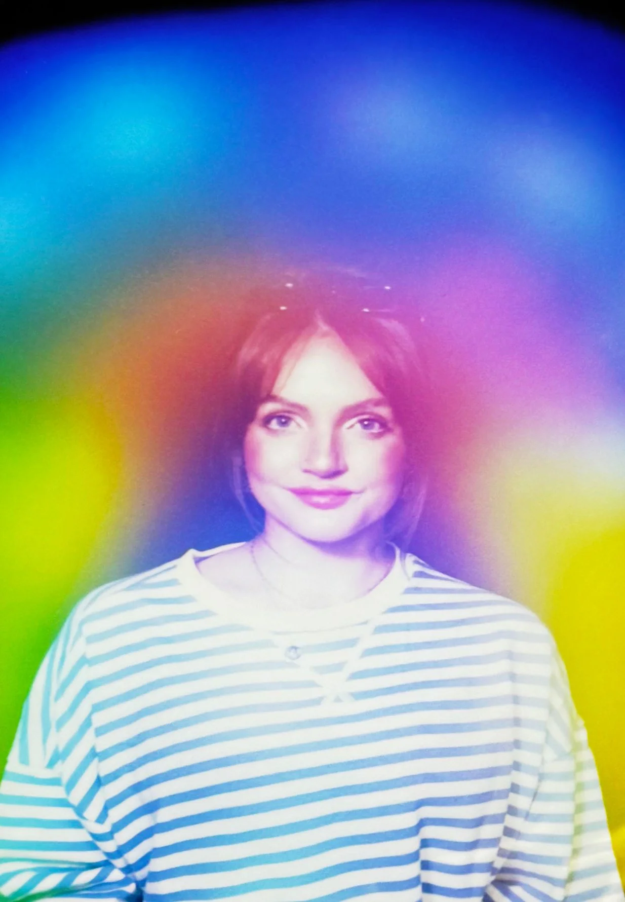 rainbow aura photograph of a girl at sunday girl philly