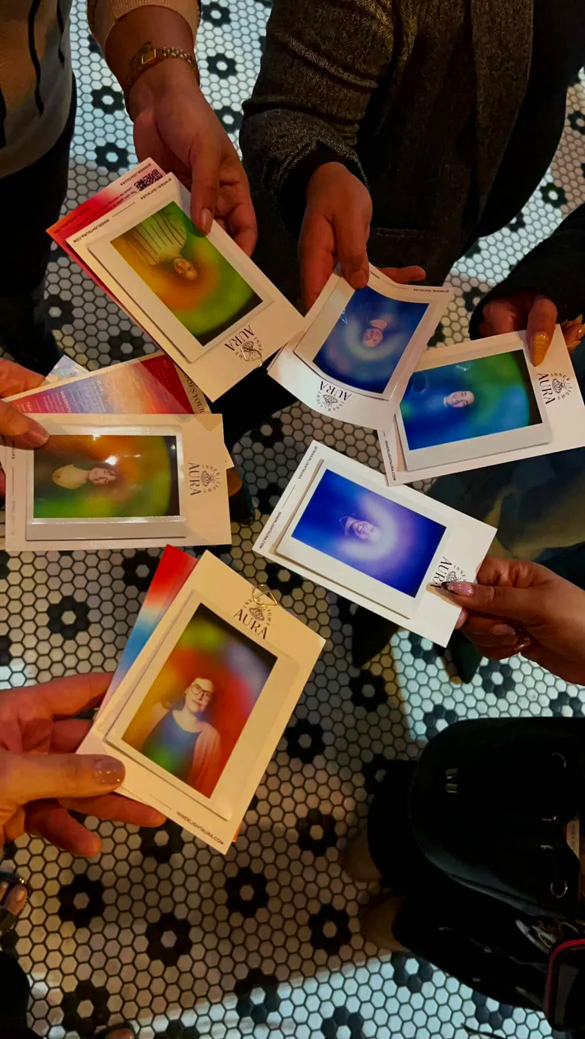 Group of Auras at a branded marketing activation in NYC by inner light aura