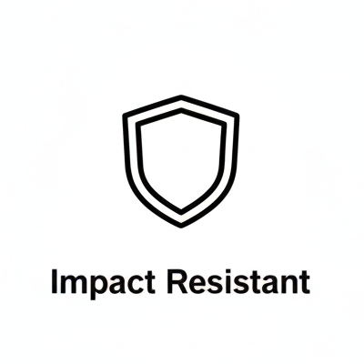 Reinforced mineral cast edges designed to withstand heavy commercial use.