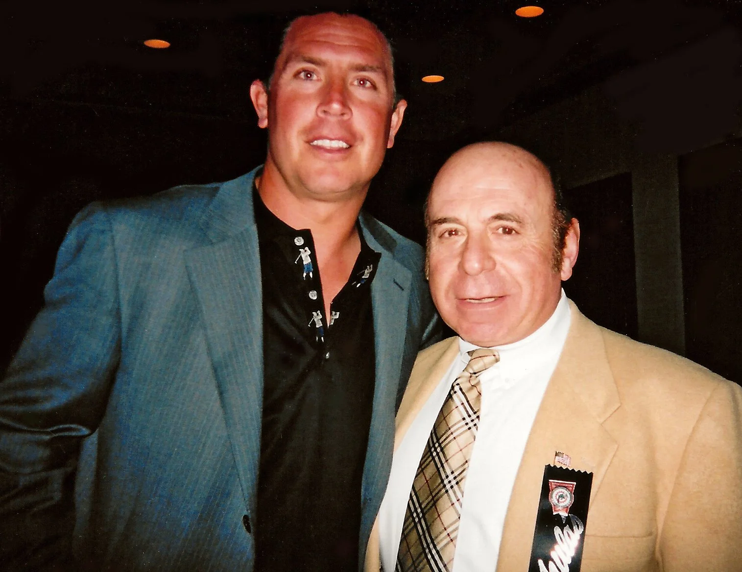 Happy Birthday, Dan Marino! 

The two greatest passers in Miami Dolphins history were photographed together at an opening of a Shula's Steakhouse, early 2000s.