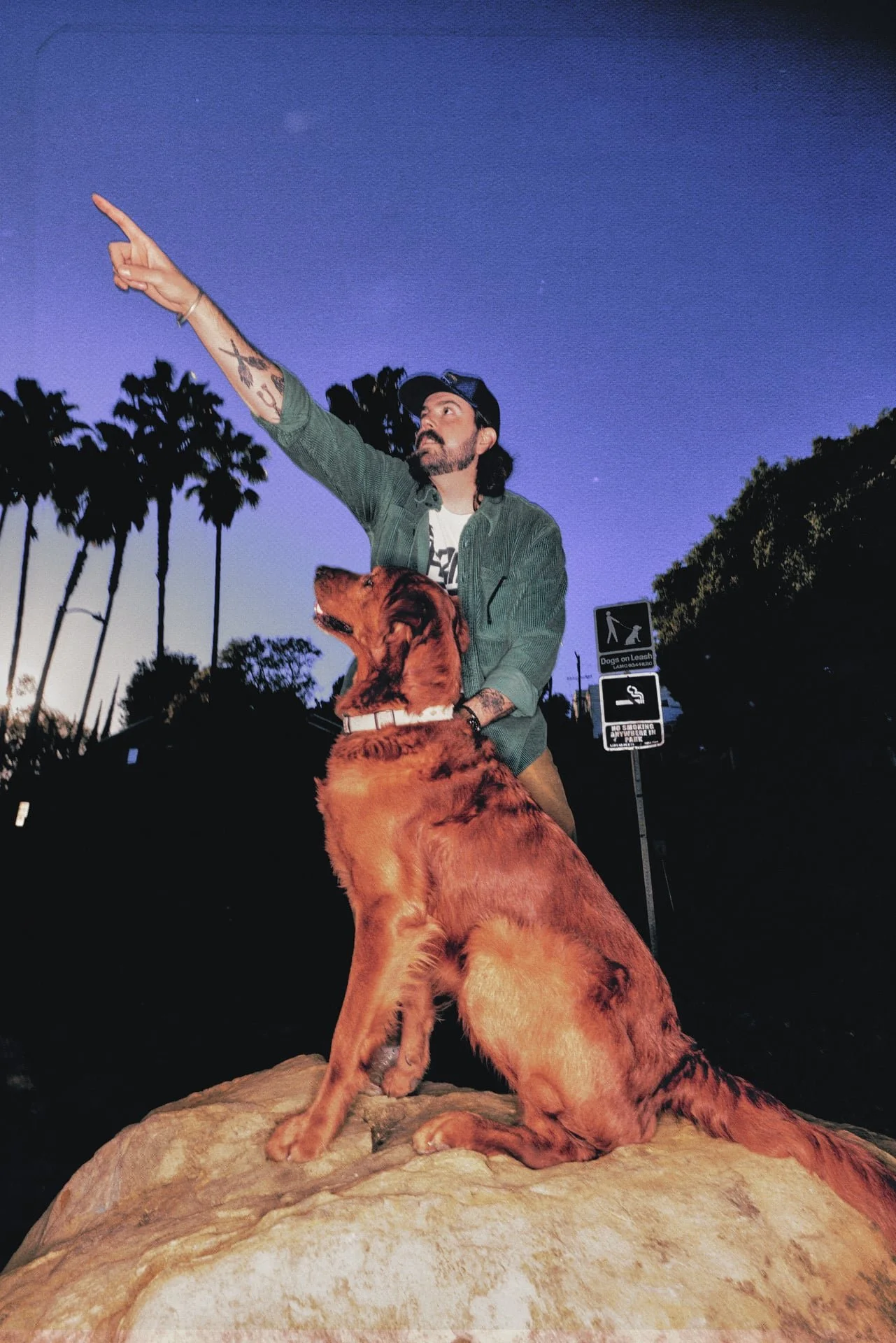 Comedian Spencer Bland and his trusty dog Steve.