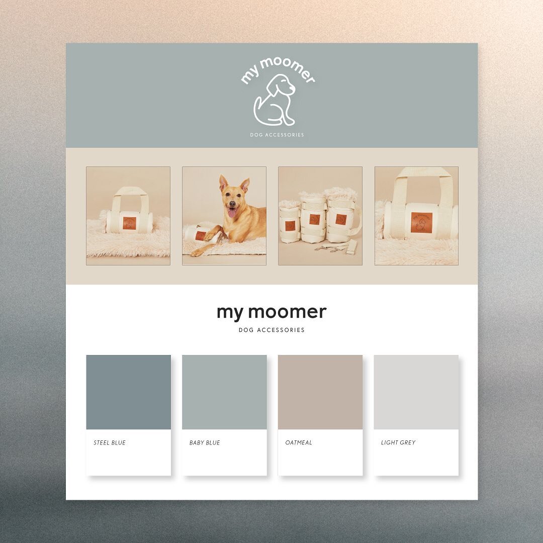 Logo Spotlight &mdash; here is one of my favorite logos that I designed lately for @mymoomerco 🐶 I developed their brand guidelines along with fonts and color palette, making it a fun and friendly brand!

My moomer has the cutest portable dog beds, 