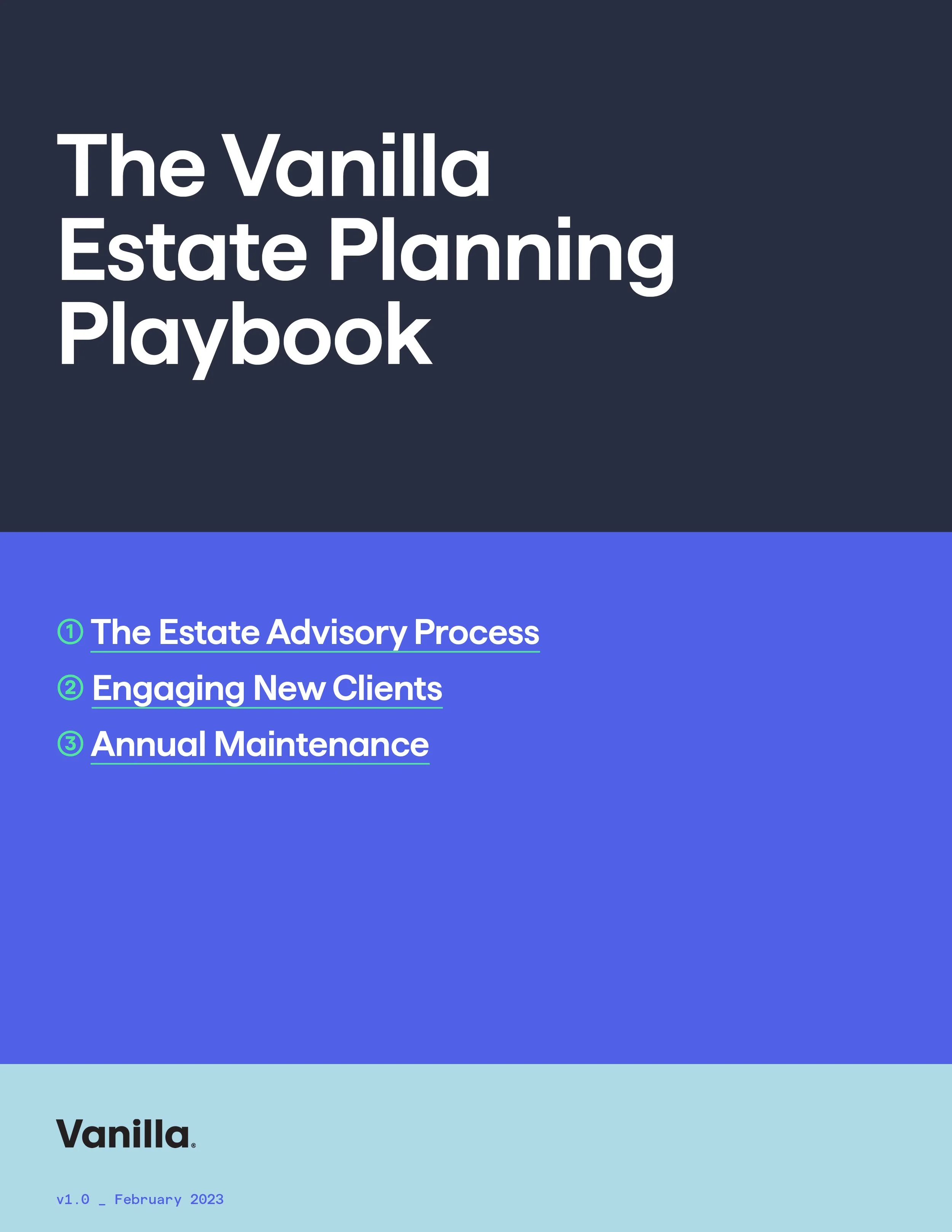 The Vanilla Estate Planning Playbook — Vanilla