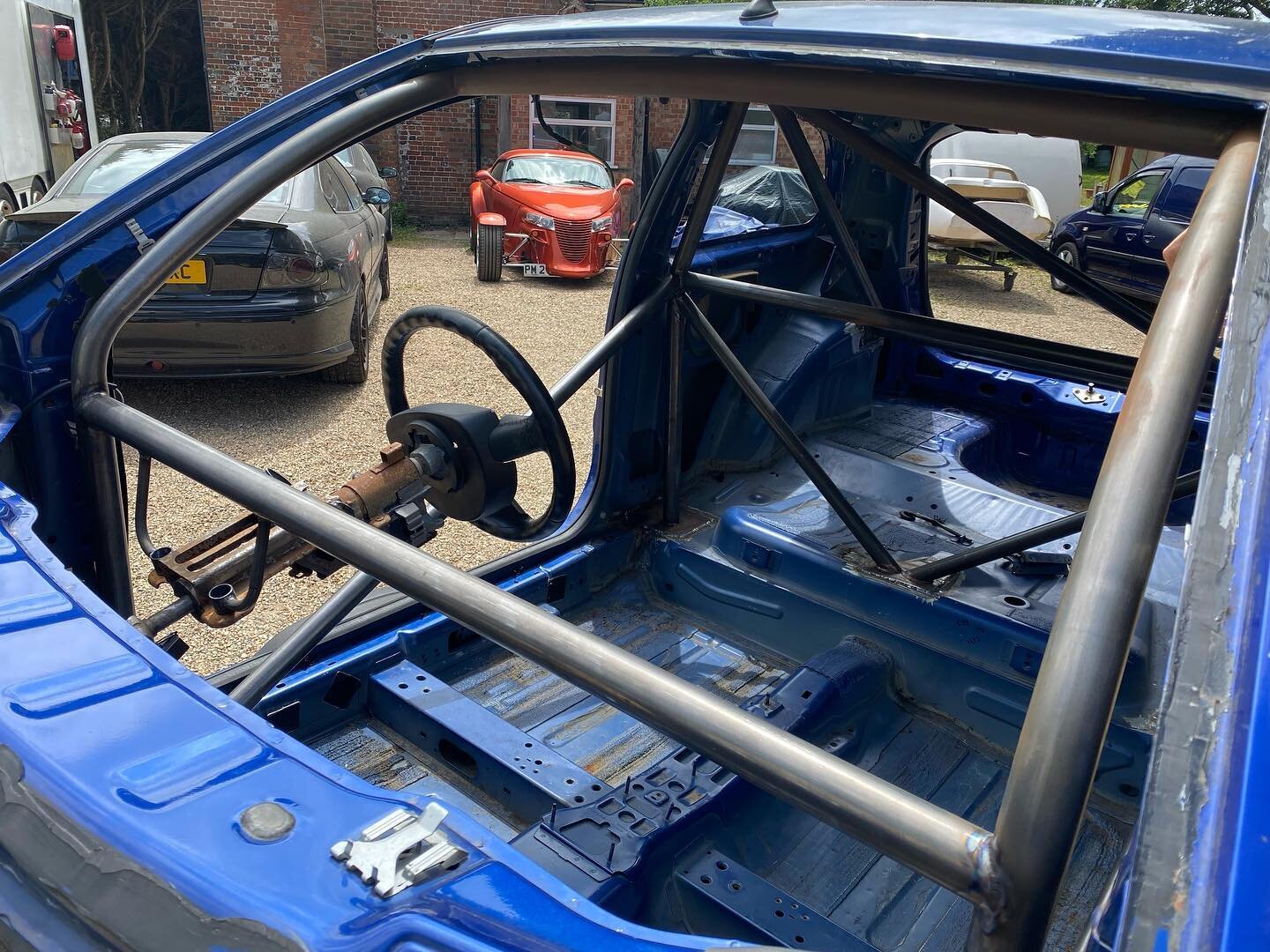 Here is an 8.50 spec cage we manufactured for a Ford Fiesta ST destined for the @europeanfwdshop Front Wheel drive series. Rolled tubes get the cage nice and tight to the shell for maximum interior space. As usual, this cage is made in 4130, CNC bent