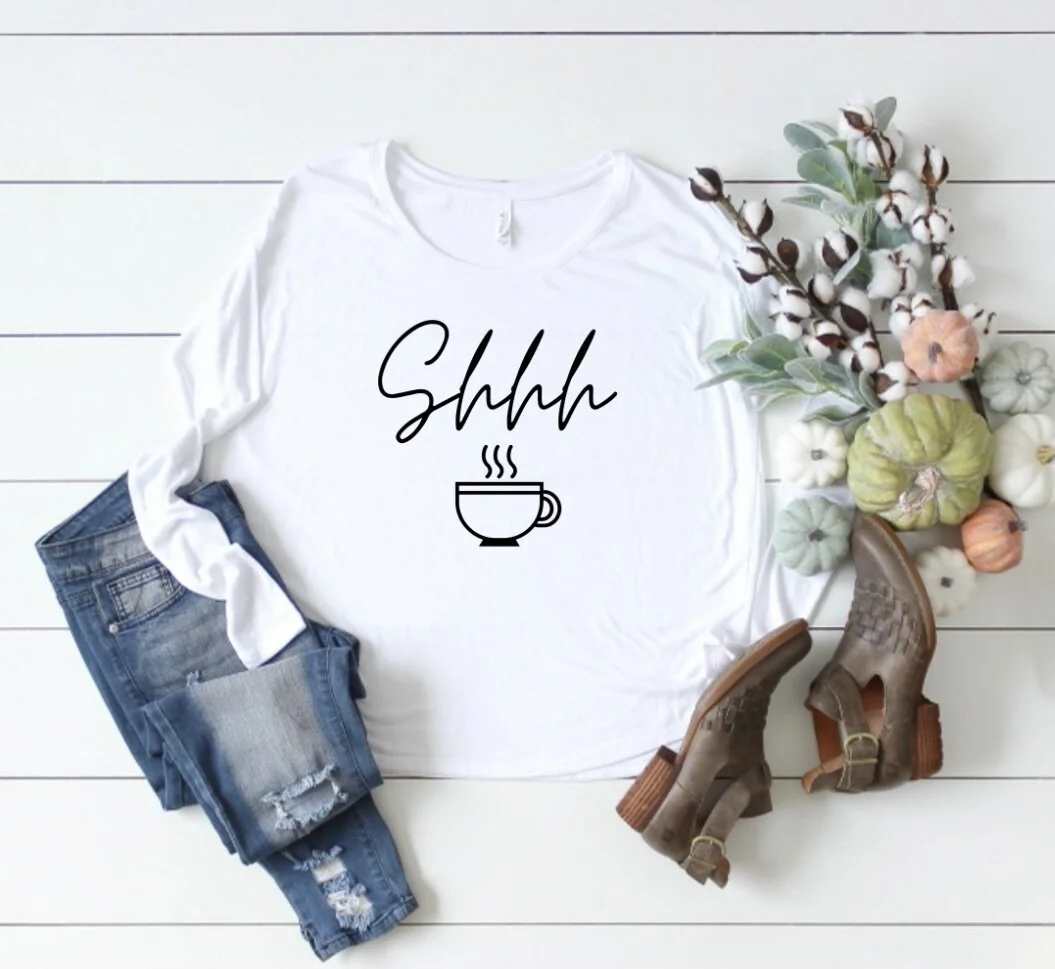 Shhh Women's Flowy long sleeve l Bella + Canvas 8852