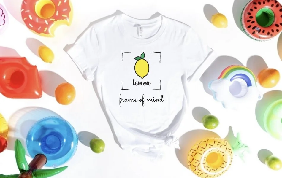 Lemon frame of mind Women's Premium Tee l Bella + Canvas 3001