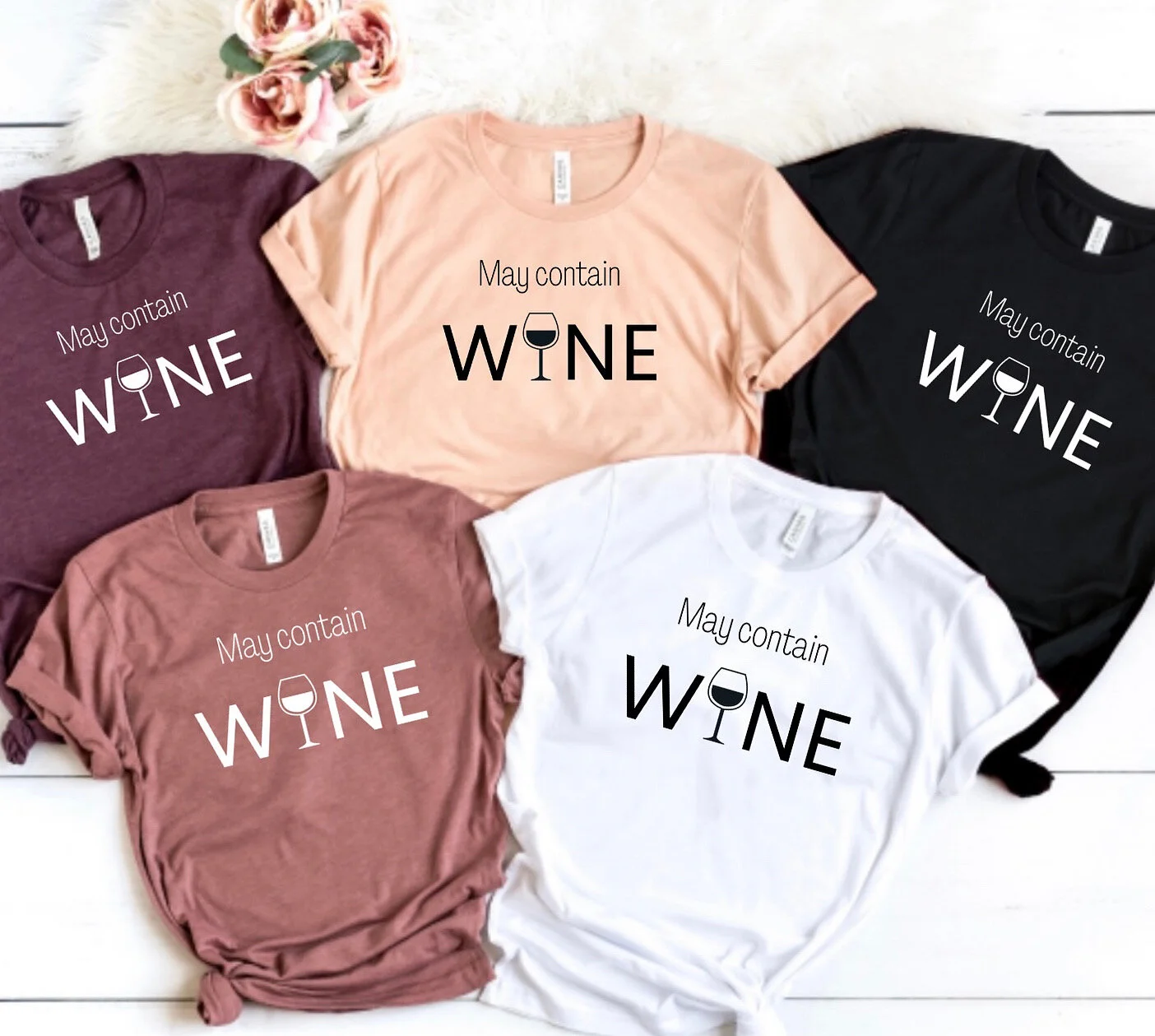 May contain wine Women's Premium Tee l Bella + Canvas 3001