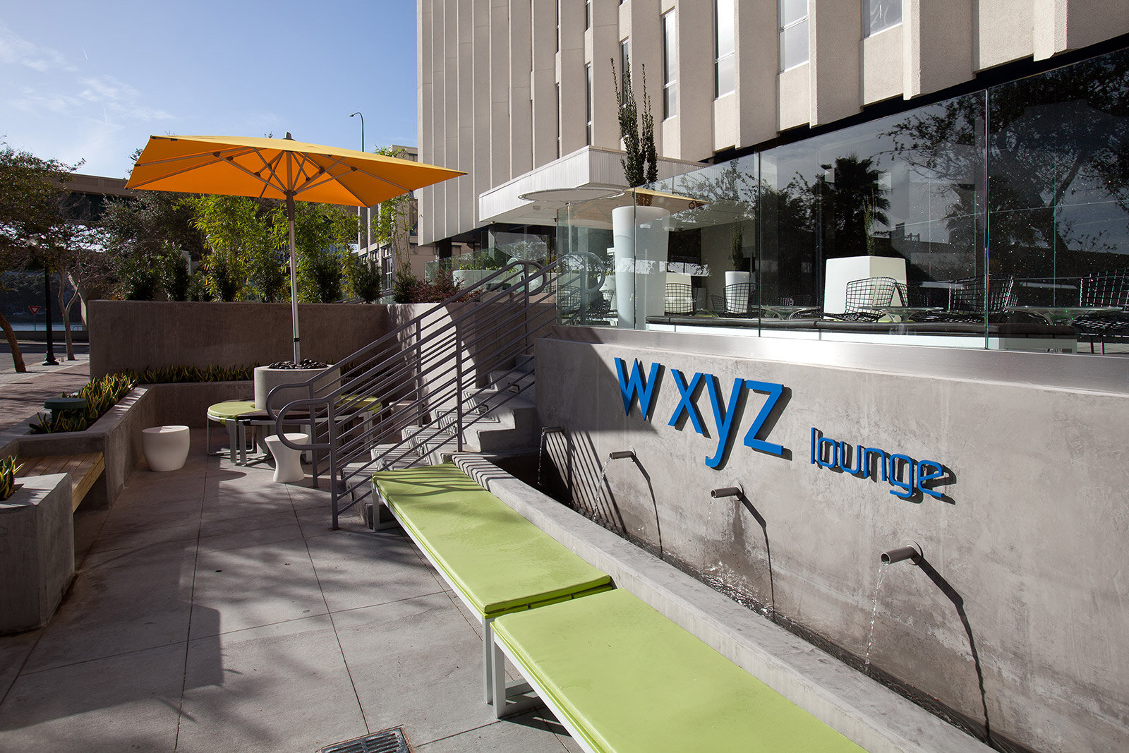 Exterior signage for the WXYZ Bar