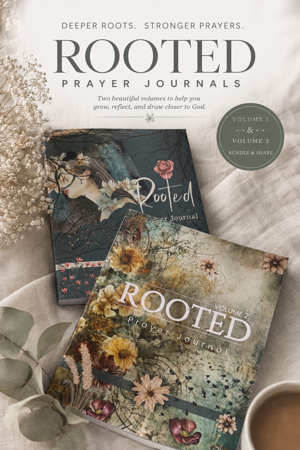 Rooted Prayer Journal Collection: Volume 1 & 2