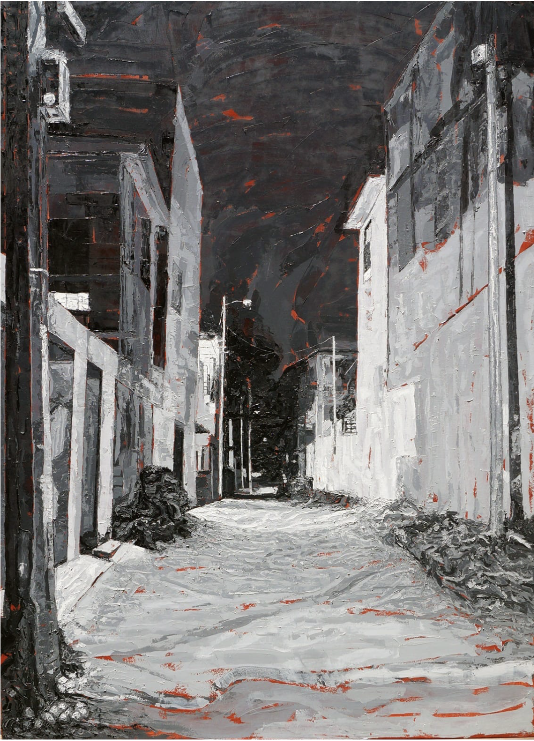 Itzamna Reyes “Calle” Óleo sobre tela 220 x 160 cm 2023