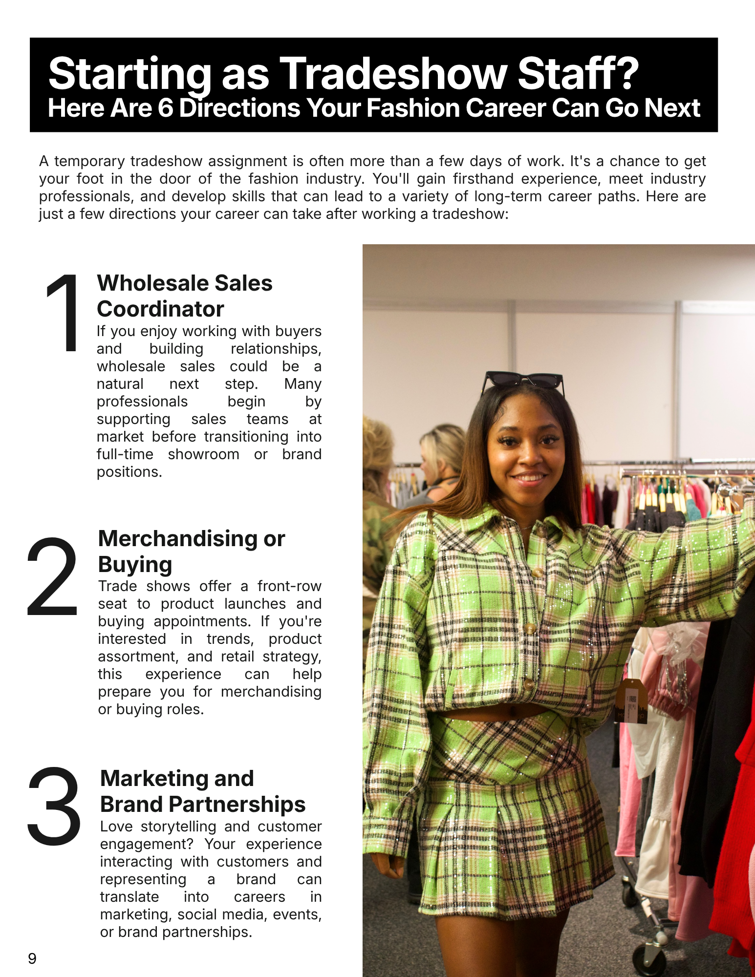 Starting as Tradeshow Staff? Here are 6 Directions Your Fashion Career Can Go Next, Page 1