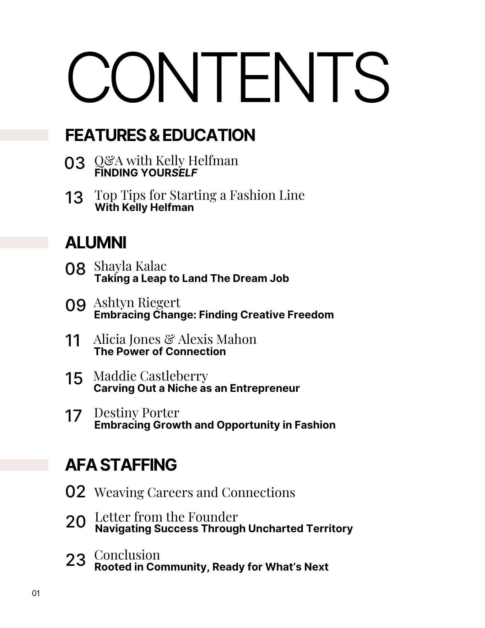Table of Contents