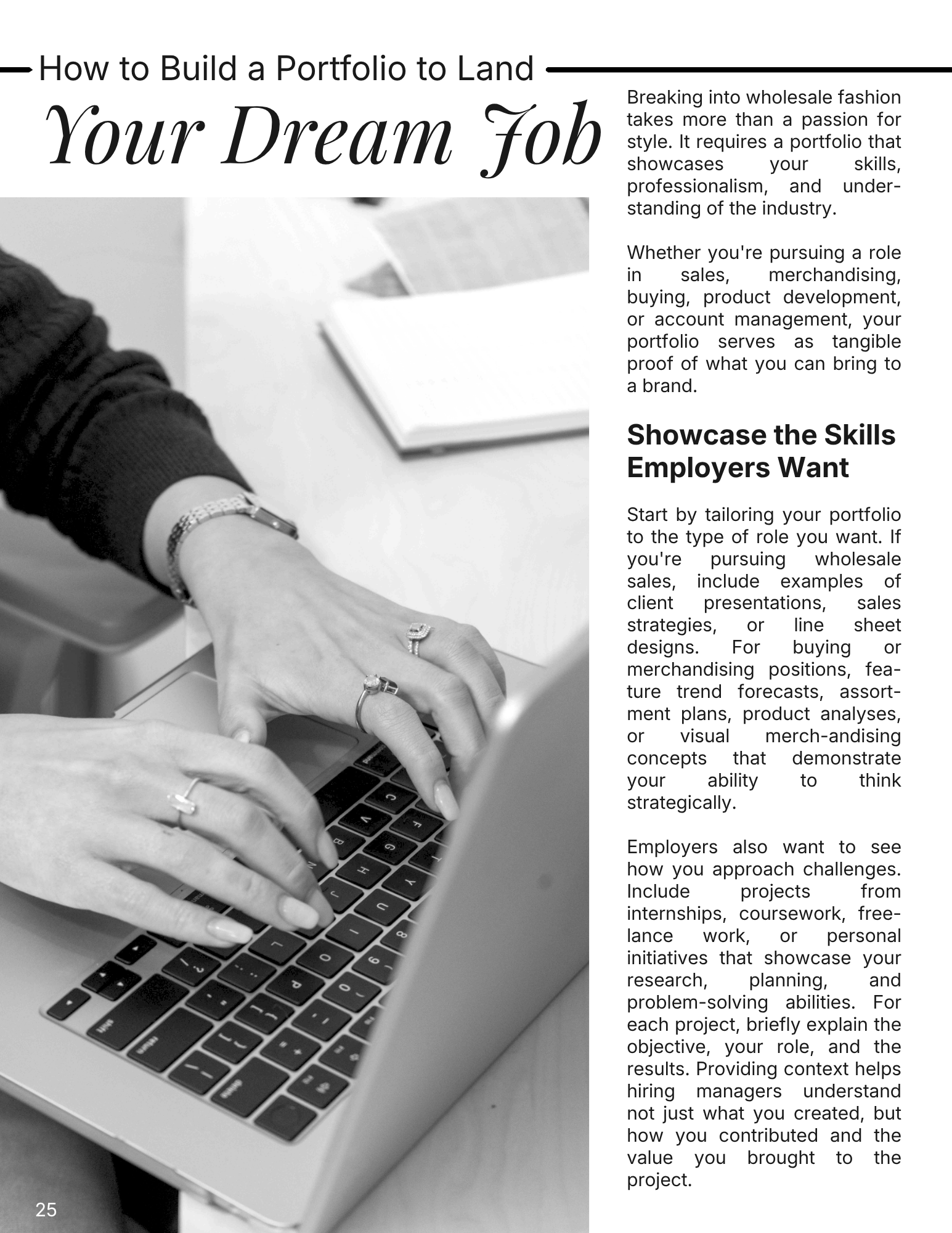 How to Build a Portfolio to Land Your Dream Job, Page 1