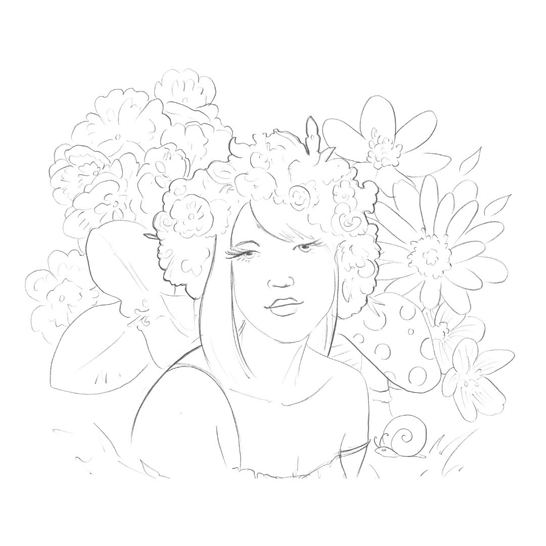 FLOWERS IN HER HAIR