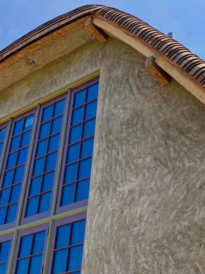 exterior | double story window at interior stair
