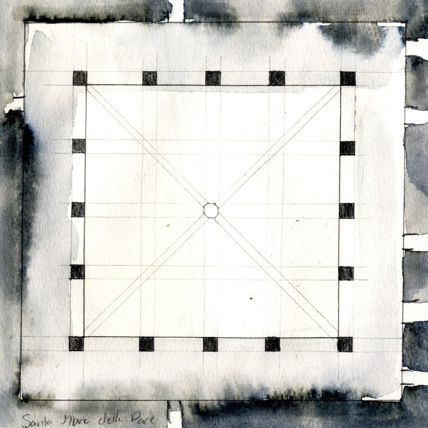 plan | santa maria della pace | rome