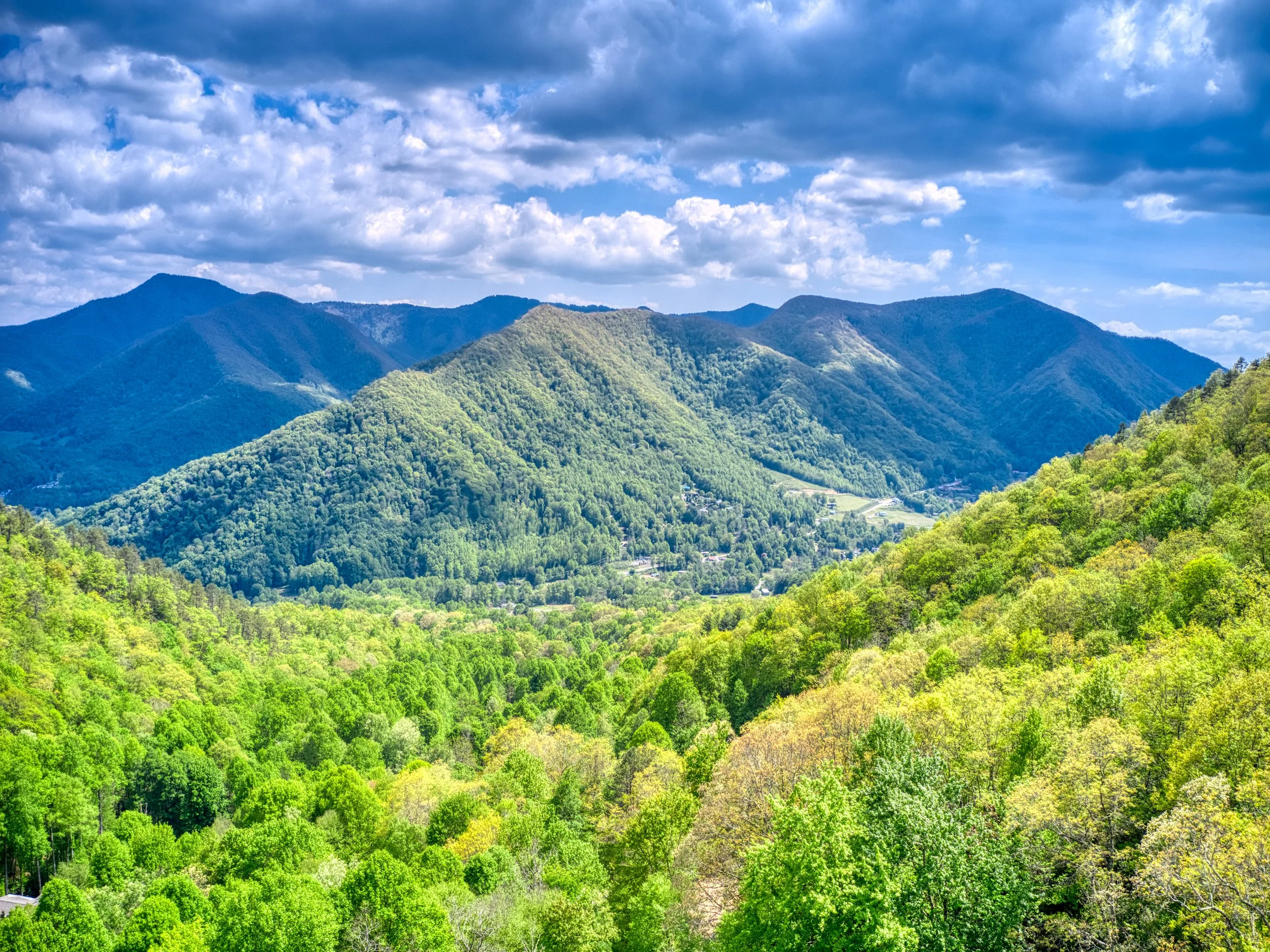 Drive up Soco Gap to the Blue Ridge Parkway or further west to reach Cherokee.  A 30-minute drive from Shady Creek.