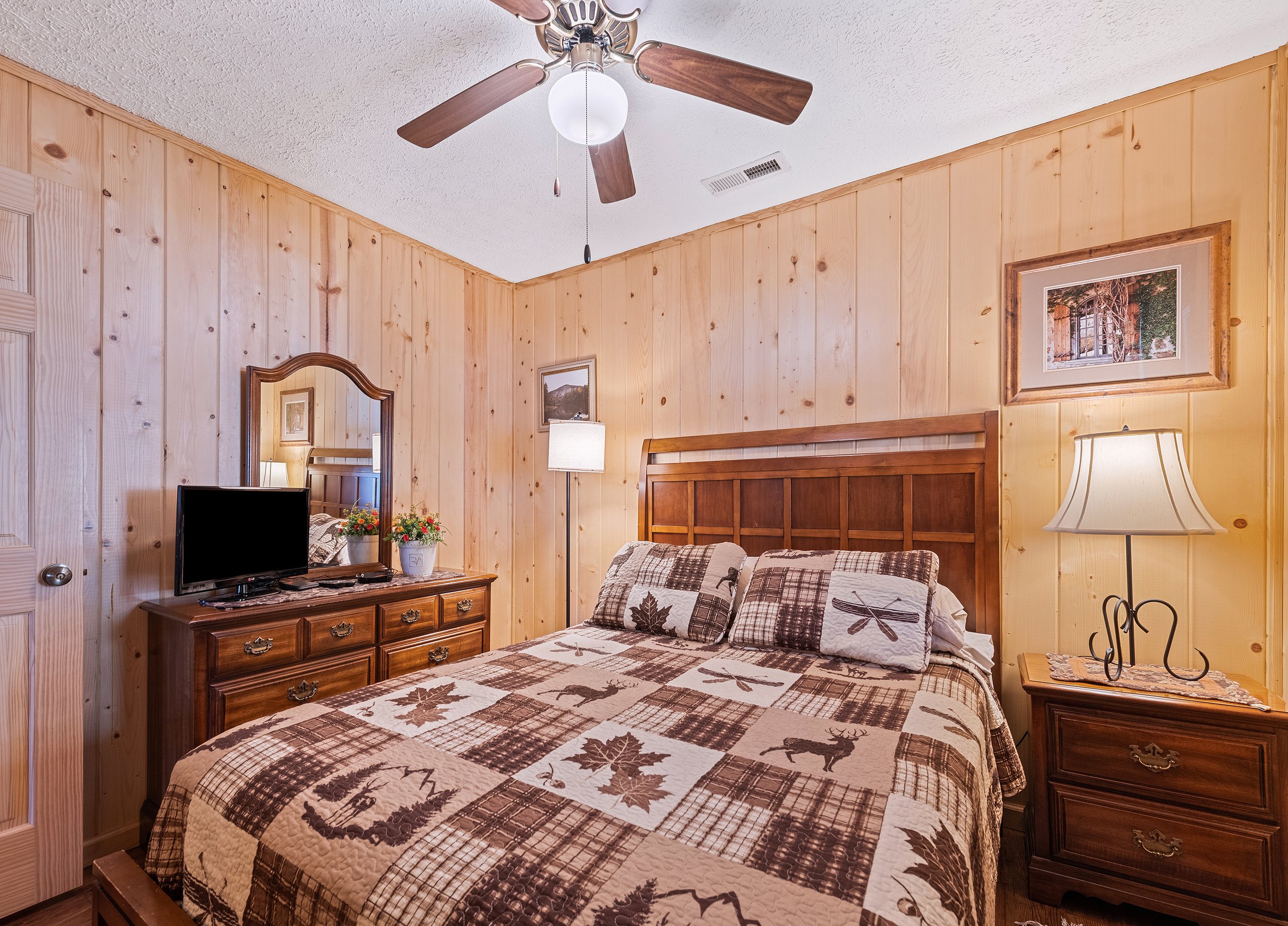 3rd Bedroom with dresser and 1 nightstand.