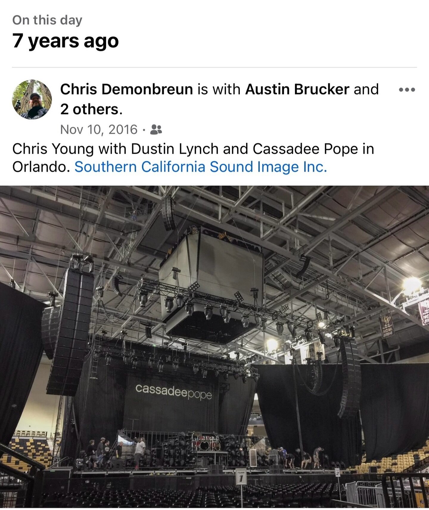 I met the @chrisyoungmusic tour 7 years ago when I was FOH for the support band.

From support to headliner&hellip; 

Spending this year mixing Chris Young has been incredible.  Night after night is a 90 minute string of hits that thousands of people