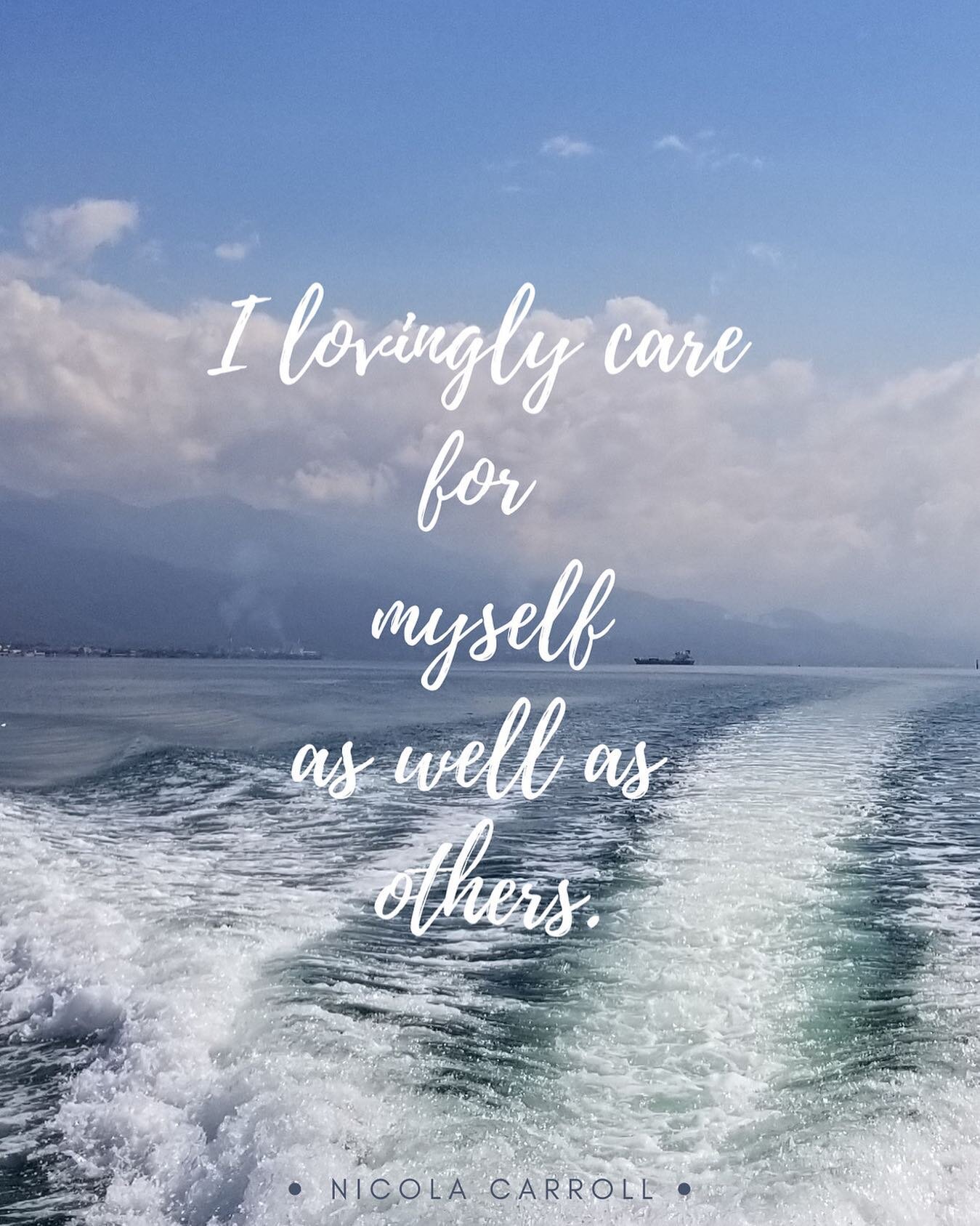 Think of all the ways you care for others and care for yourself in the same way. Did you encourage them not to be so hard on themselves? Did you tell them their dreams were important? Did you advise them to take a rest? Did you treat them to lunch? D