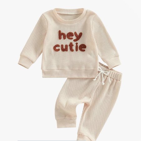 hey cutie baby girl outfit