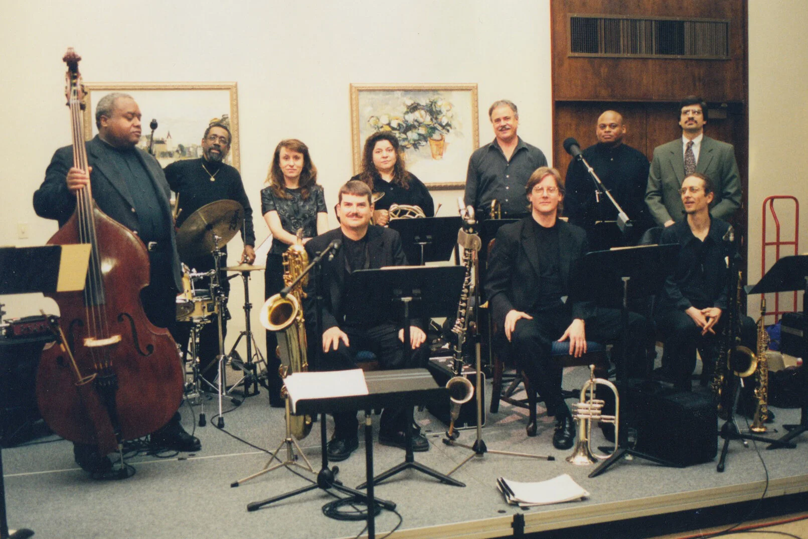 AJI Chamber EnsembleBack Row (L to R): Ray Drummond, Sherman Ferguson, Cecilia Coleman, Stephanie O’Keefe, Les Benedict, Bill Roper, Mark Masters Front Row (L to R) Brian Williams, Les Lovitt, Jerry Pinter