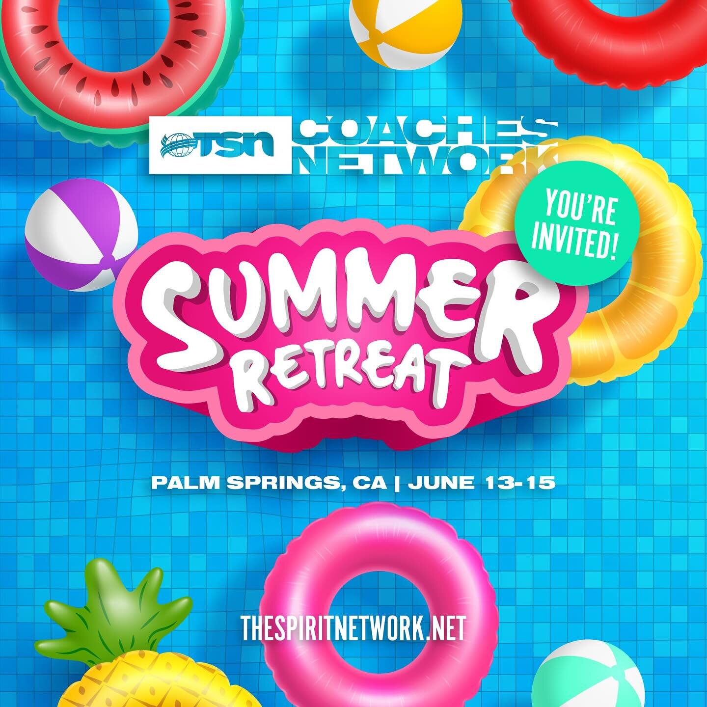 🌴TSN Coaches Network is taking over Palm Springs this June for an incredible retreat and experience where we take &lsquo;conference&rsquo; to a whole new level!&nbsp;(I mean.. look at the schedule🤩)

Join industry leaders as they share their expert