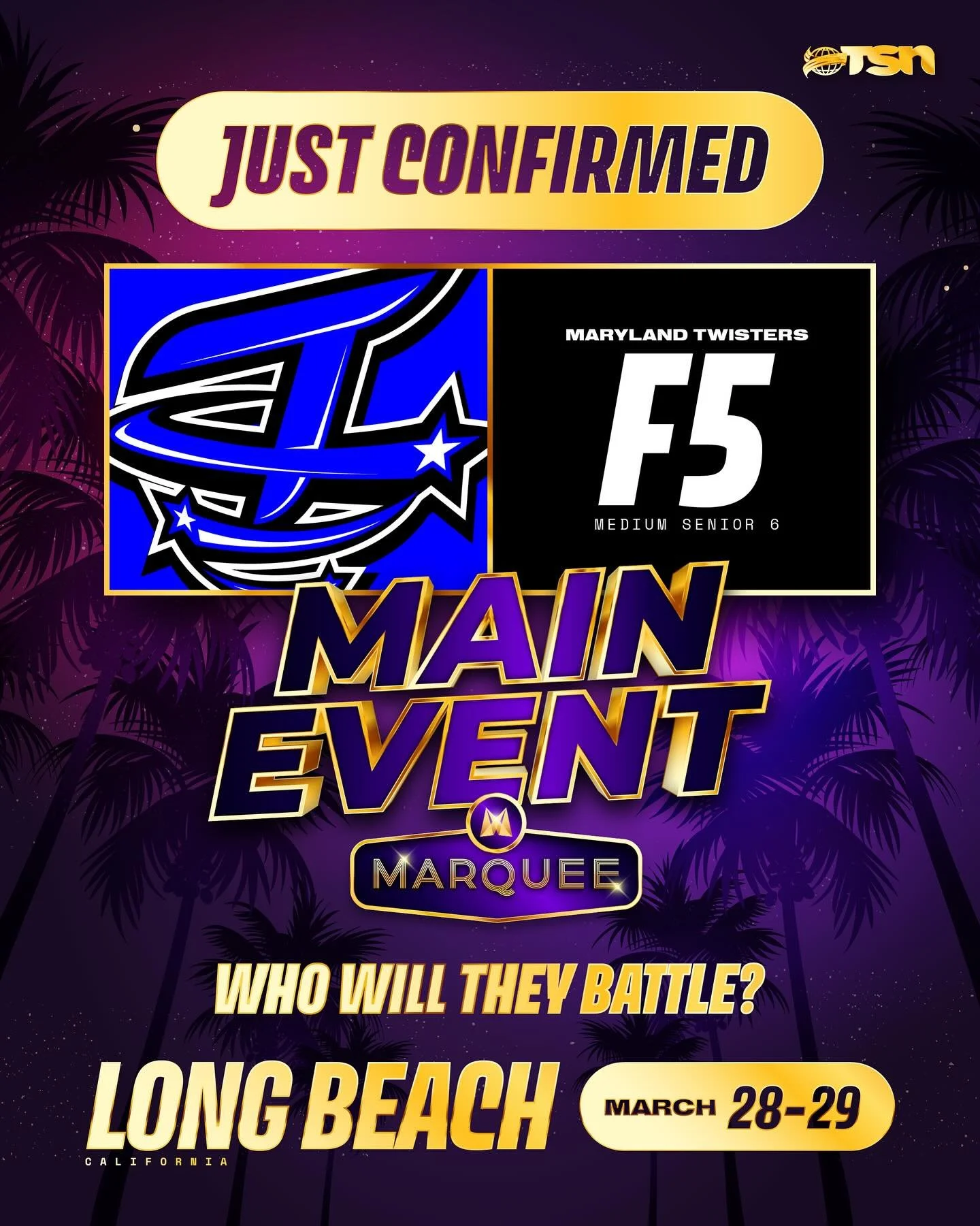 Next in the ring is the Maryland Twisters F5! 🌪️💙

Who do you want to see battle F5 in the Medium Senior 6 division? Let us know in the comments below ⬇️

#TheSpiritNetwork | #TheMainEvent