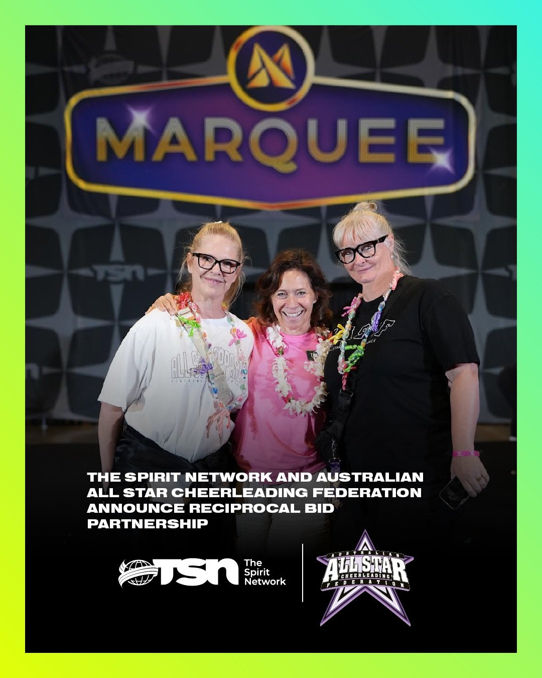 The Spirit Network and the Australian All Star Cheerleading Federation (AASCF) are excited to unveil a dynamic partnership for the 2026-27 season, featuring reciprocal bid-giving events that open doors to international competition 🌎

#TheSpiritNetwo