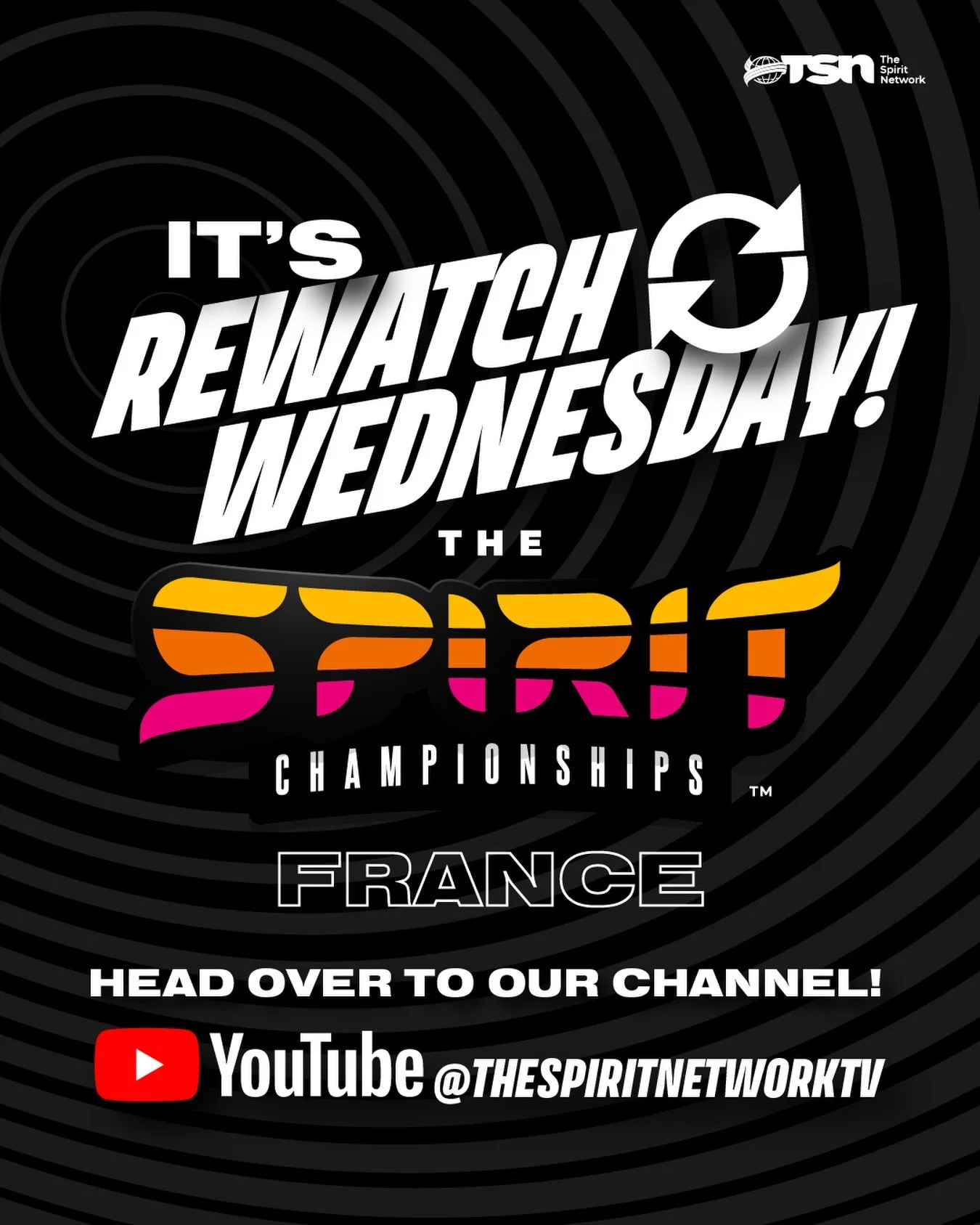AVAILABLE NOW! 🖥️

All videos from the French Spirit Royale can be found on our YouTube channel TheSpiritNetworkTV. Make sure to leave a comment when you find your team&rsquo;s performance! ✨

#TheSpiritNetwork | #RewatchWednesday