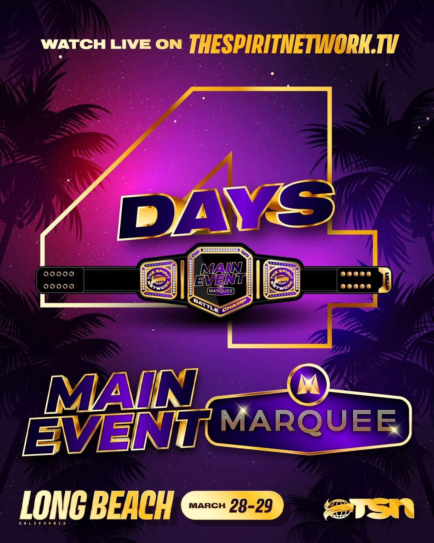 The countdown officially begins&hellip; 4️⃣

We are just FOUR days away from the 2026 Battle Teams entering the ring 🥊

#TheSpiritNetwork | #TheMainEvent