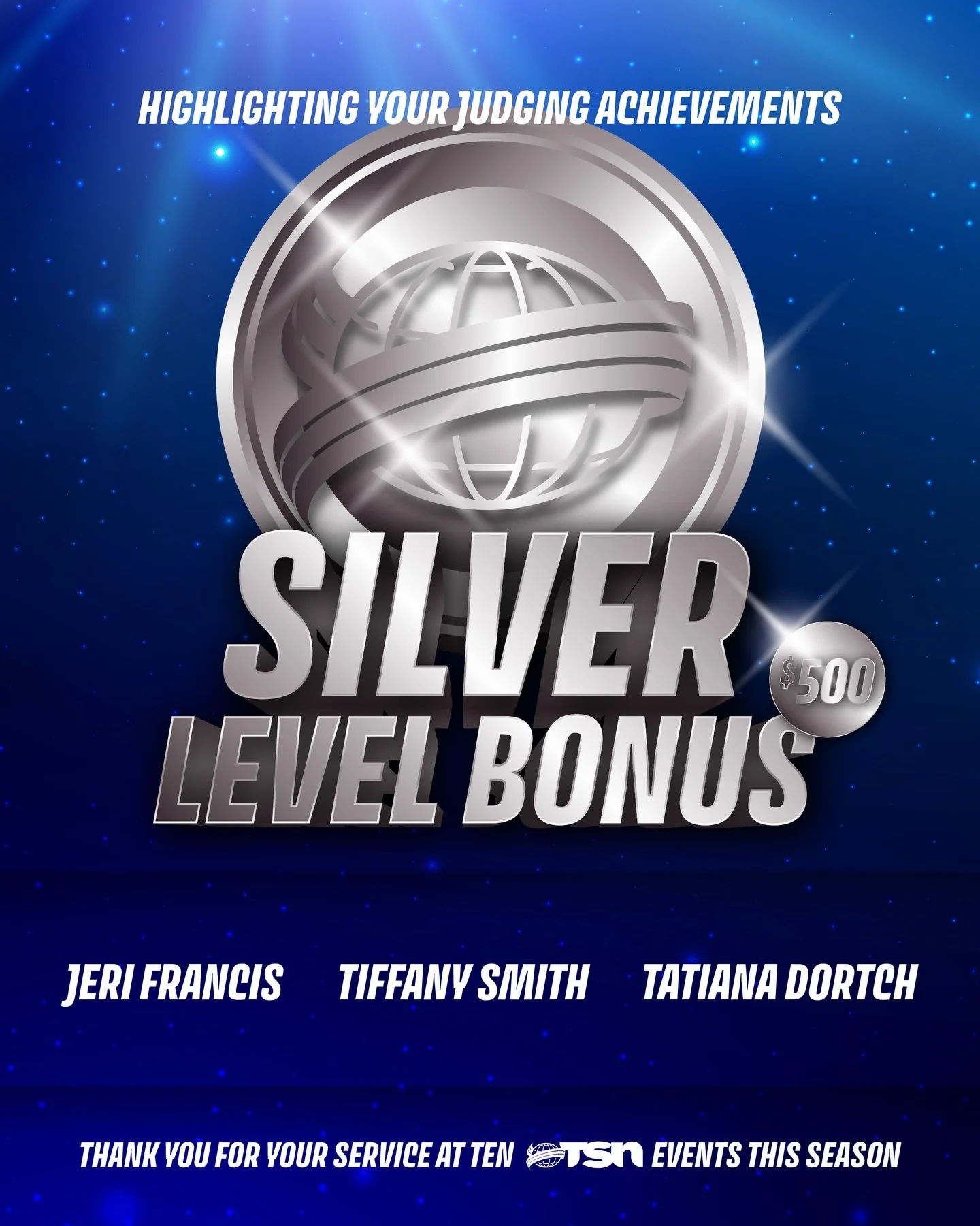 Congratulations to our beloved judges who received their Silver and Bronze bonuses! 🥈🥉

#TheSpiritNetwork | #TSNIntetnational