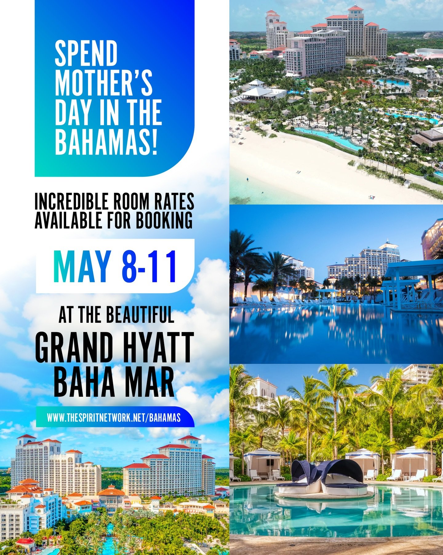 Is your family looking for a beautiful getaway? Spend Mother&rsquo;s Day in the Bahamas this year! 🌴

Message us to find out how you can secure incredible room rates and flexible dates! 

We only have a few rooms left. Don&rsquo;t miss out on the ch