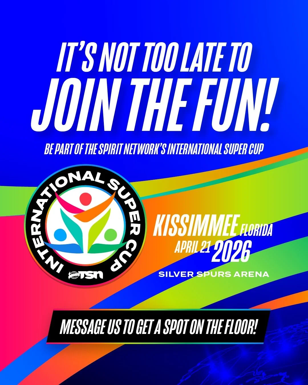 TOMORROW! 🌐

Get your teams on the mat one final time before Worlds! Send us a message now to get your teams added to the schedule. 

Not competing? Come watch national teams and programs from around the world showcase their performances! 💙

#TheSp