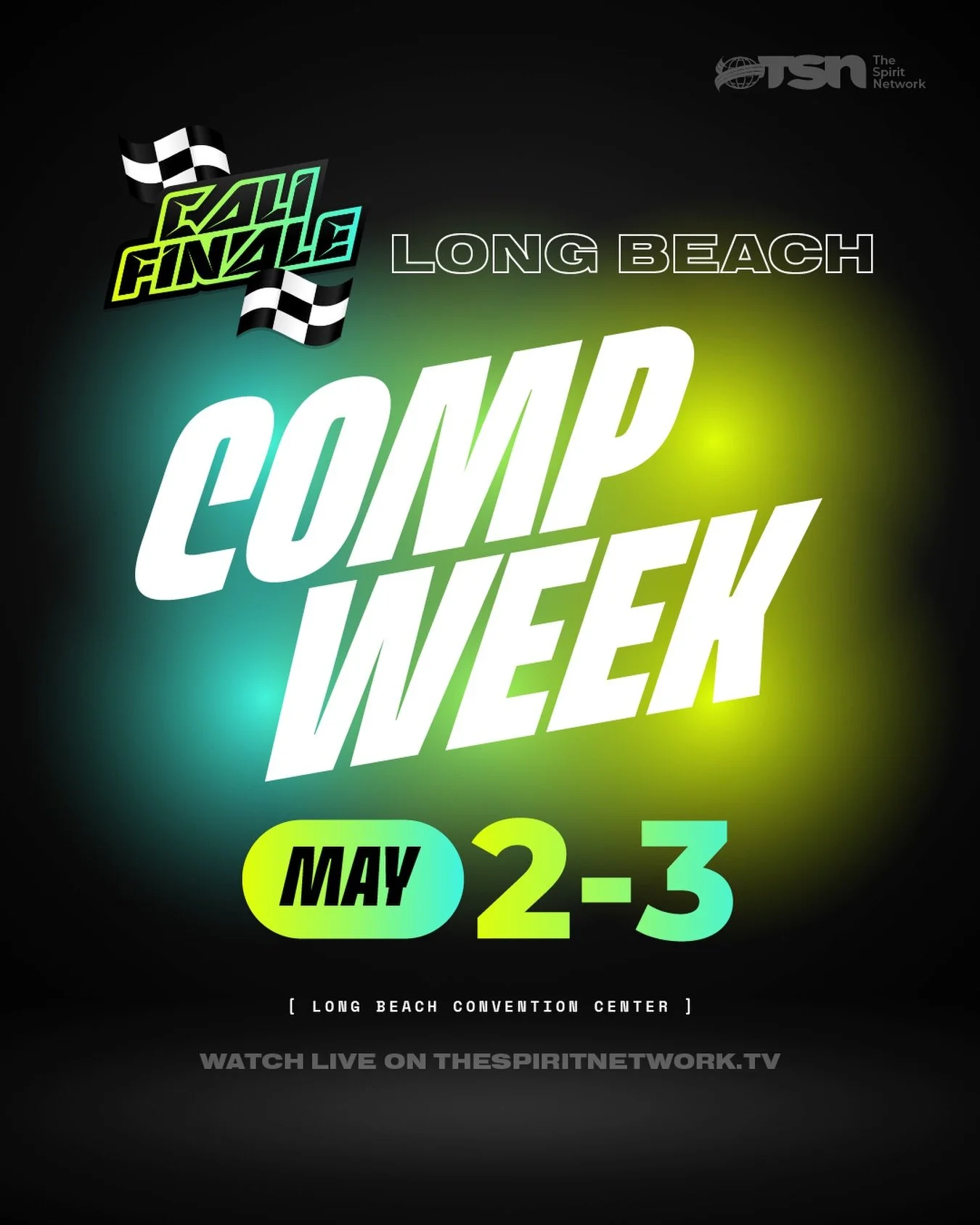 Only TWO DAYS until teams race towards the finish line at the 2026 Cali Finale! 🏁

Purchase our Cali Finale livestream pass via our story today so you don&rsquo;t miss out on the season ending event of the year! 💚

#TheSpiritNetwork | #CaliFinale