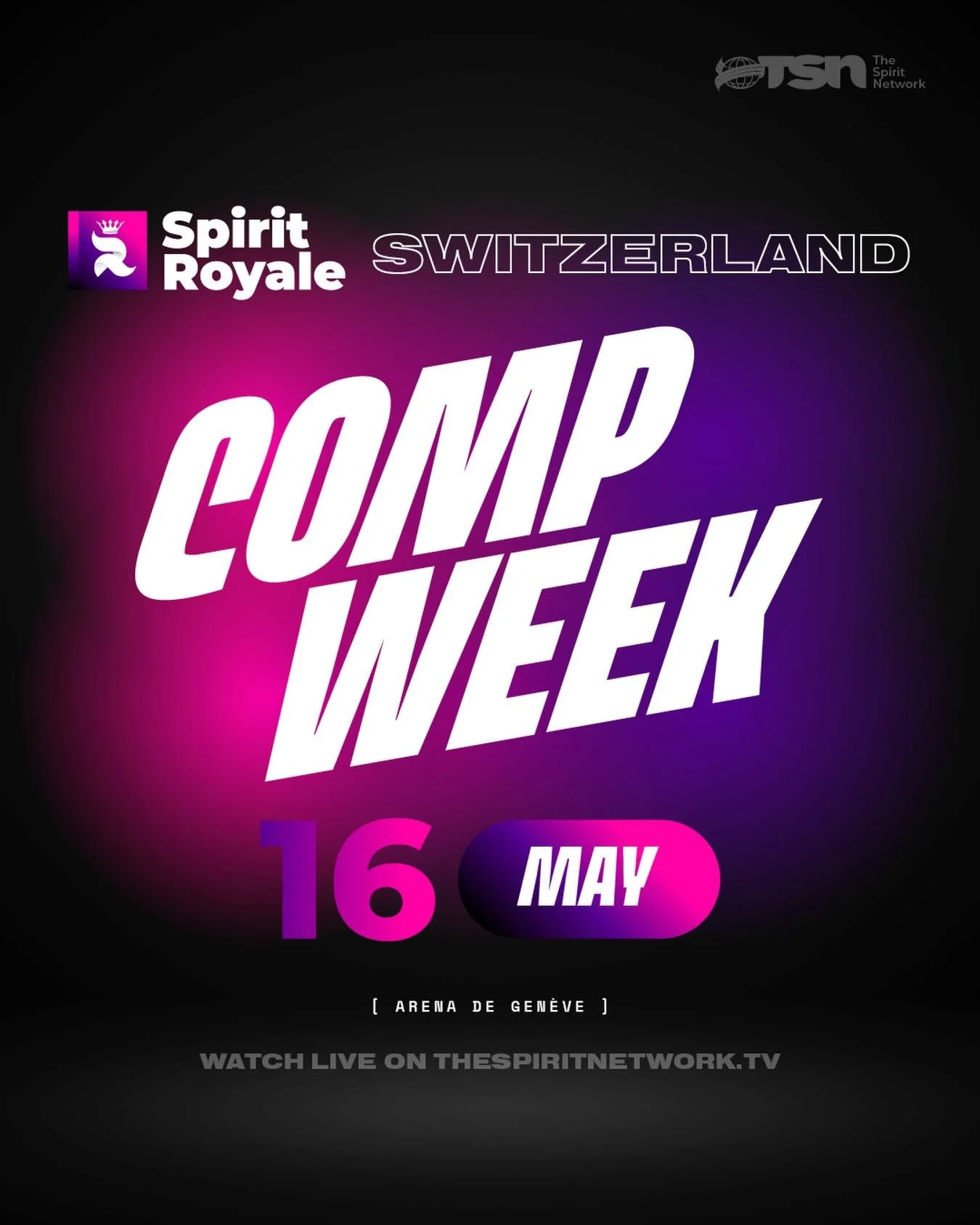 It&rsquo;s comp week and we are heading to Geneva for our BIGGEST Swiss Royale yet! 💗

Who is ready for an unforgettable weekend? 

#TheSpiritNetwork | #SwissRoyale