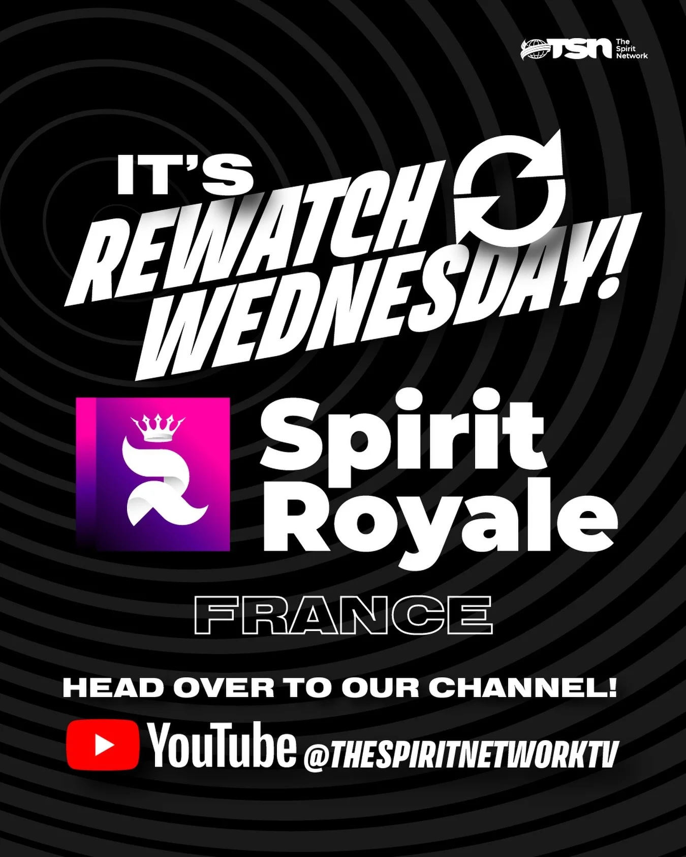 Join us on our YouTube channel TheSpiritNetworkTV for the LAST Rewatch Wednesday of the 2025-2026 season! 🌀

Performances from the 2026 French Royale are available now. Make sure to leave a like and comment when you find your team&rsquo;s performanc