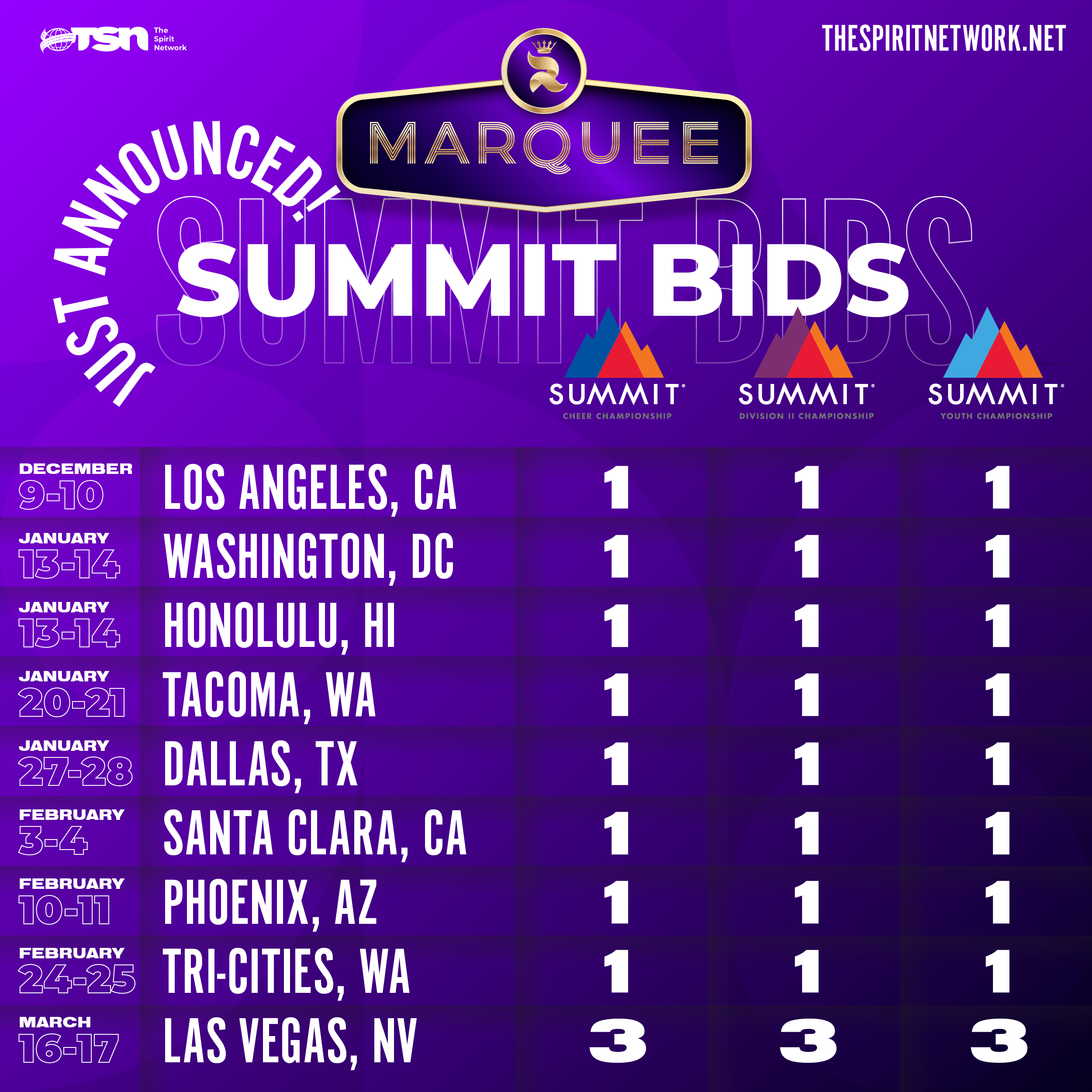 Bids — THE SPIRIT NETWORK