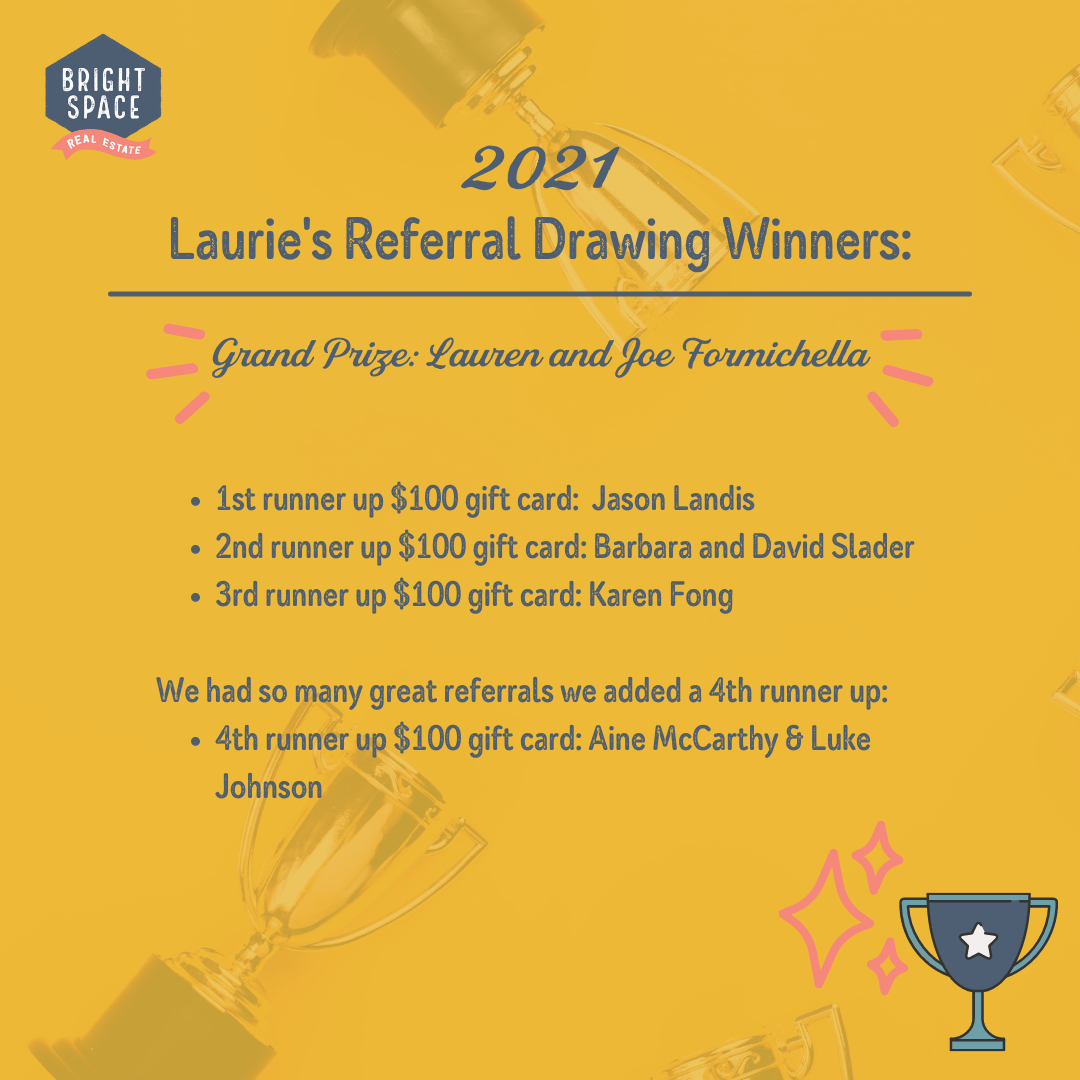 2021 Referral Drawing Winners! — Bright Space Real Estate