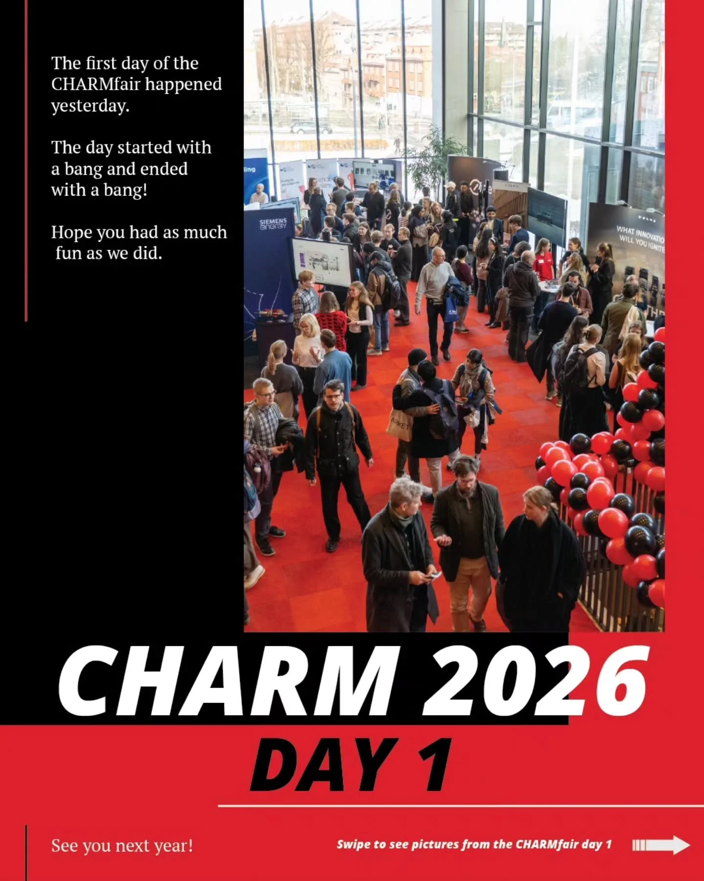 Hope you had a great time at the CHARMfair yesterday! ✨️

The day started with fireworks and ended with fireworks at the CHARMbaquet 🎇

Psst... 🤫
H&aring;ll koll p&aring; v&aring;r instagram om du &auml;r intresserad att arrangera n&auml;sta &aring