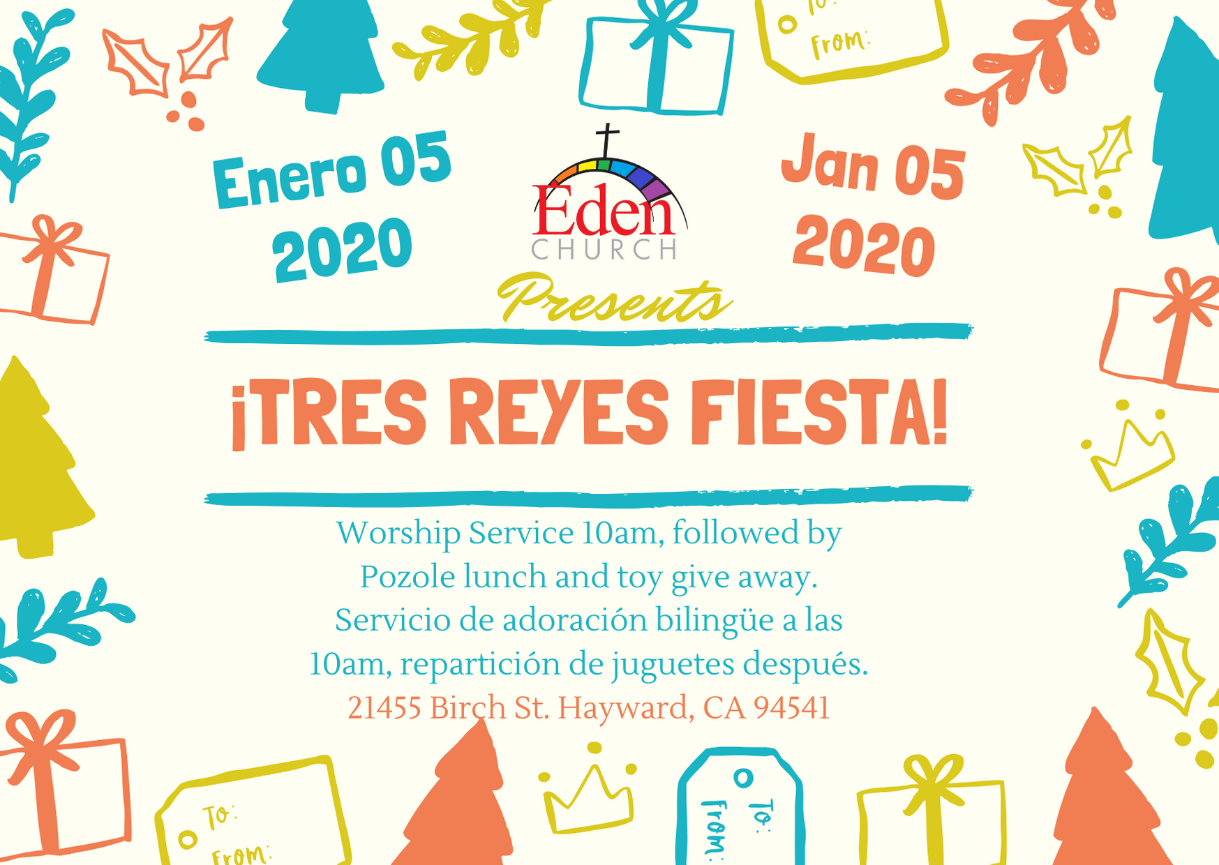 Tres Reyes Servicio de Adoración y Fiesta Comunitaria