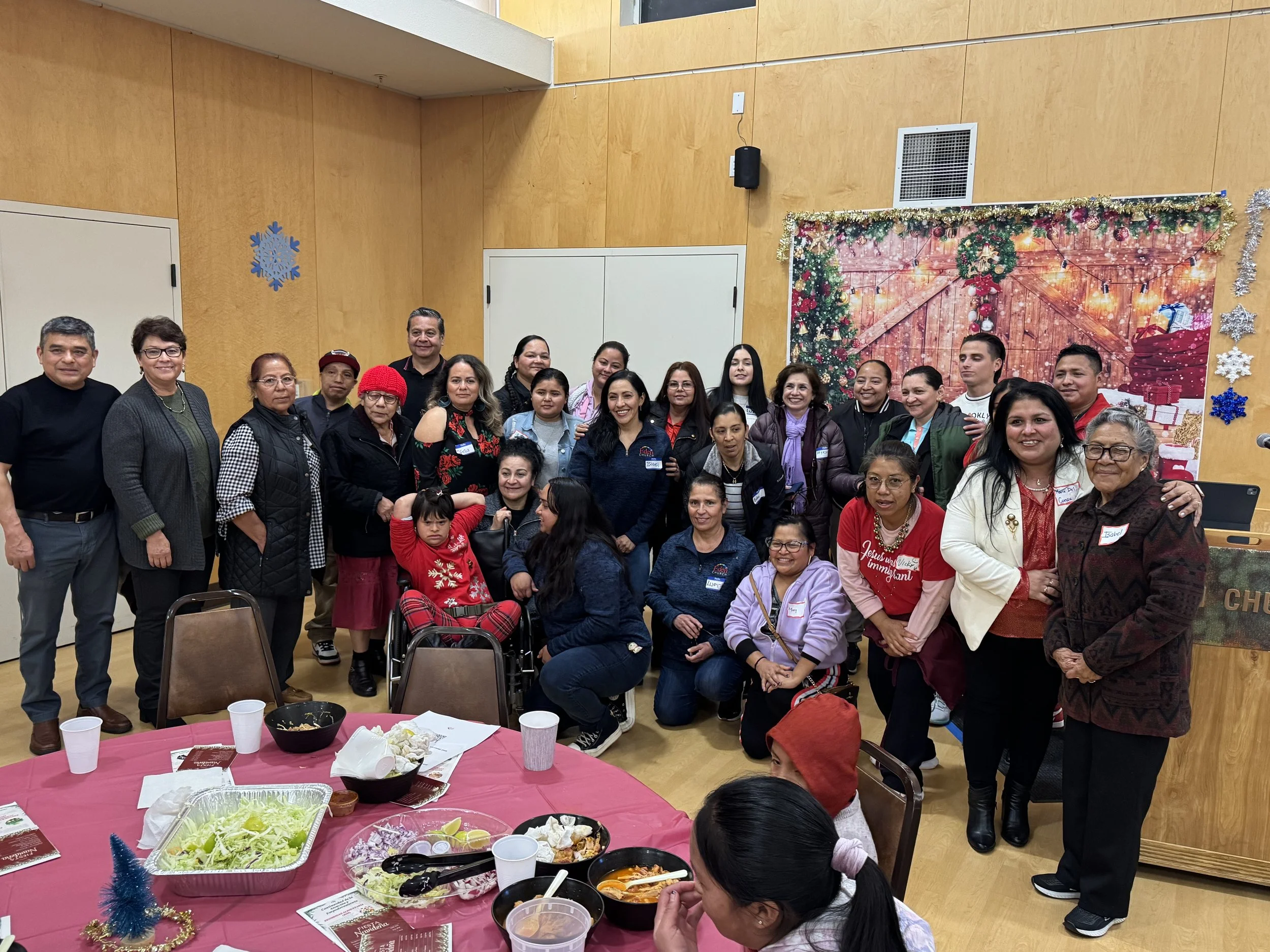 Christmastime celebration - group photo