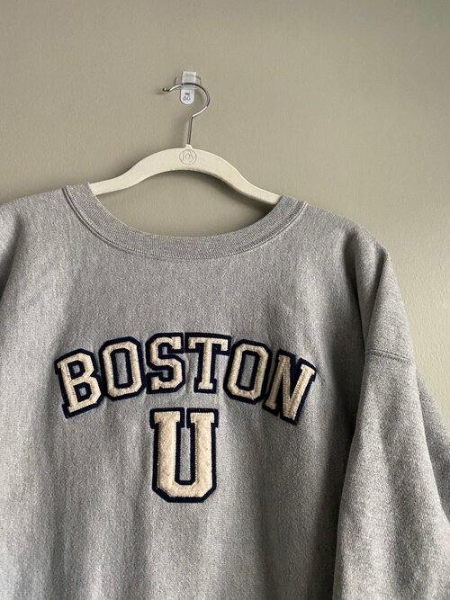 Boston University Grey Hoodie – Vintage Fabrik