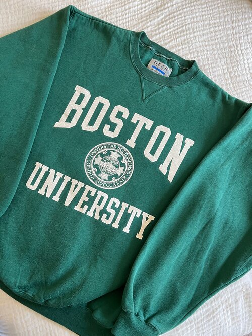 Vtg Boston Hoodie Sweatshirt Medium Vintage Boston University -  Hong  Kong