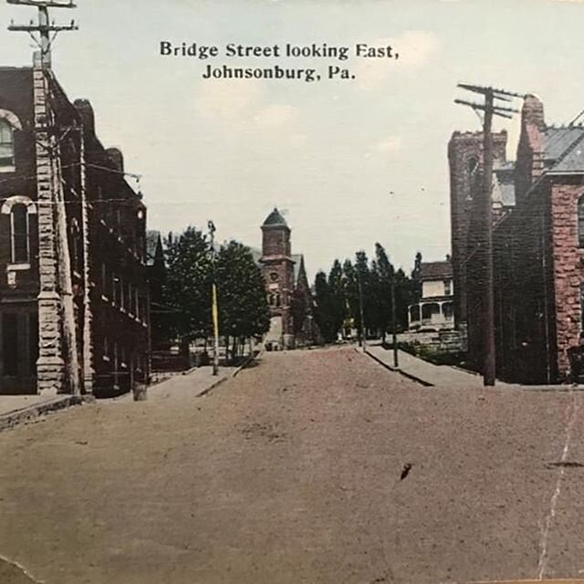 Originally posted on the JCT Facebook page:
This postcard may have been mailed in 1918.  And, here, by request, is, almost, the same view today.  The note is worth reading. -msc
#JCTrevitalization #vintagepostcard #johnsonburgPA #elkcounty #history