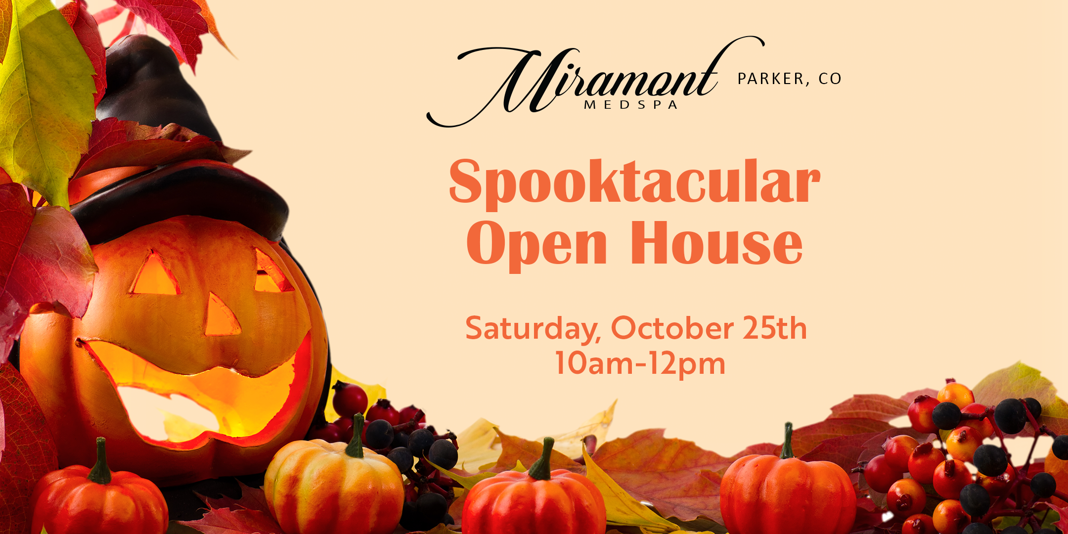 Email & Event Header for October-Themed MedSpa Open House