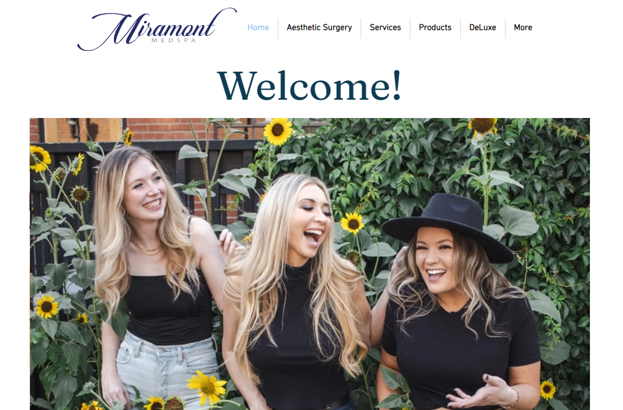 Miramont MedSpa website preview Copelin Media