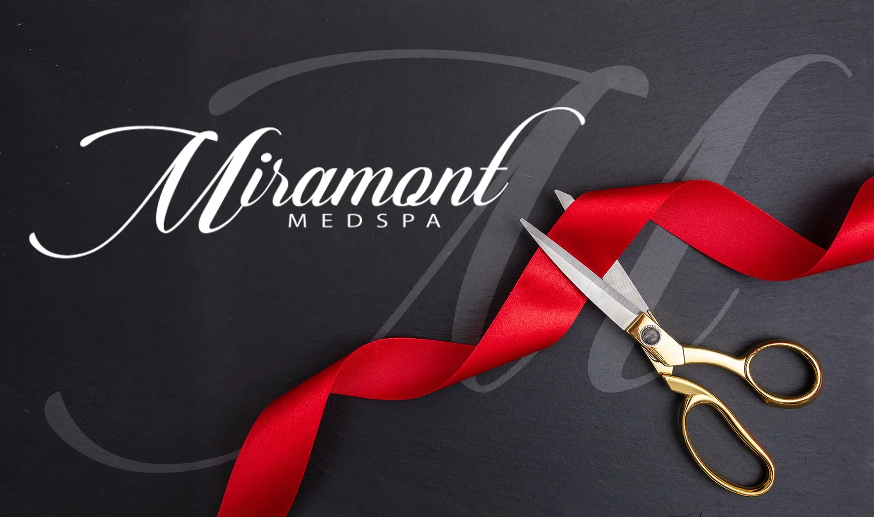 Social media and event header for the grand opening of a new medical spa location.